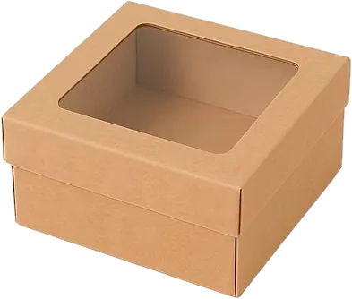 Boîte kraft Fenêtre transparente