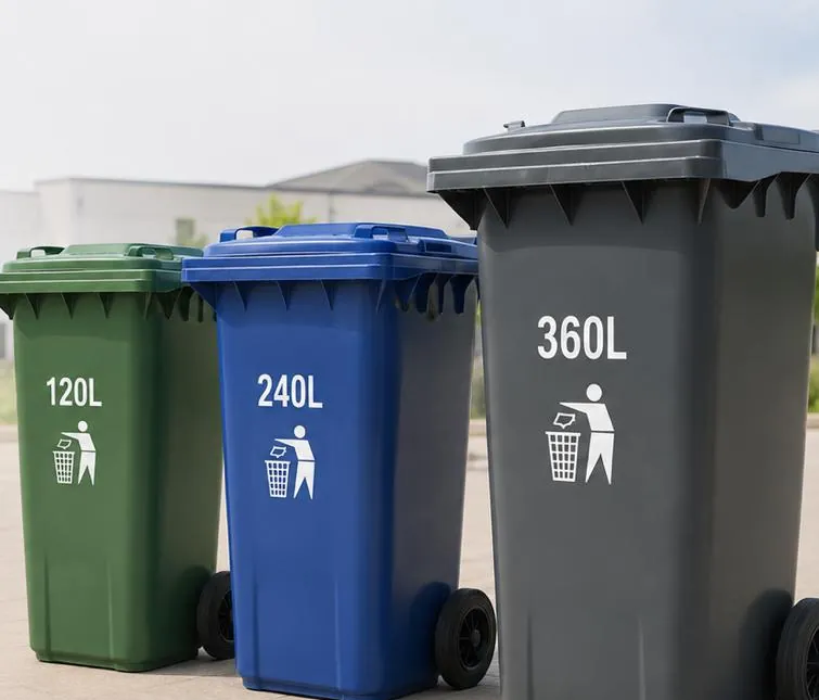 Poubelles plastique 120, 240 et 360 litres